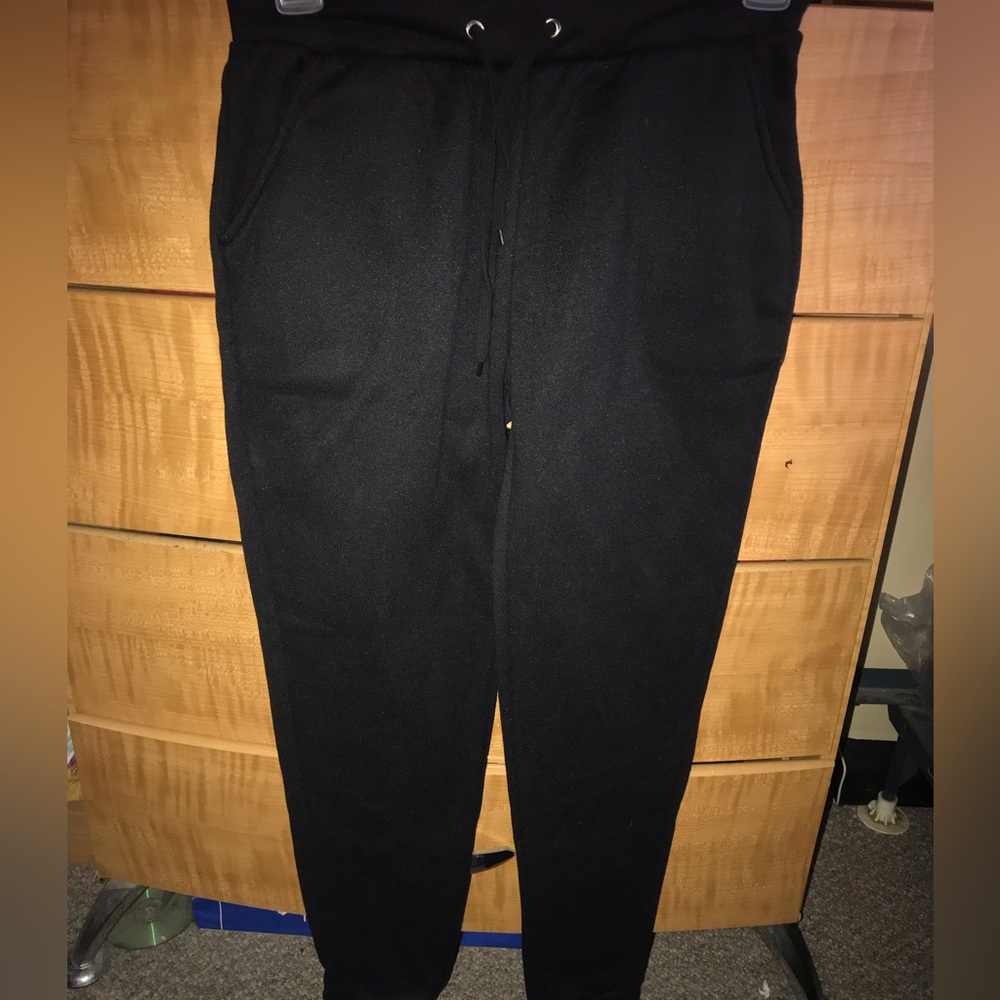 Womens Black Jogger Pants Size Large NWOT